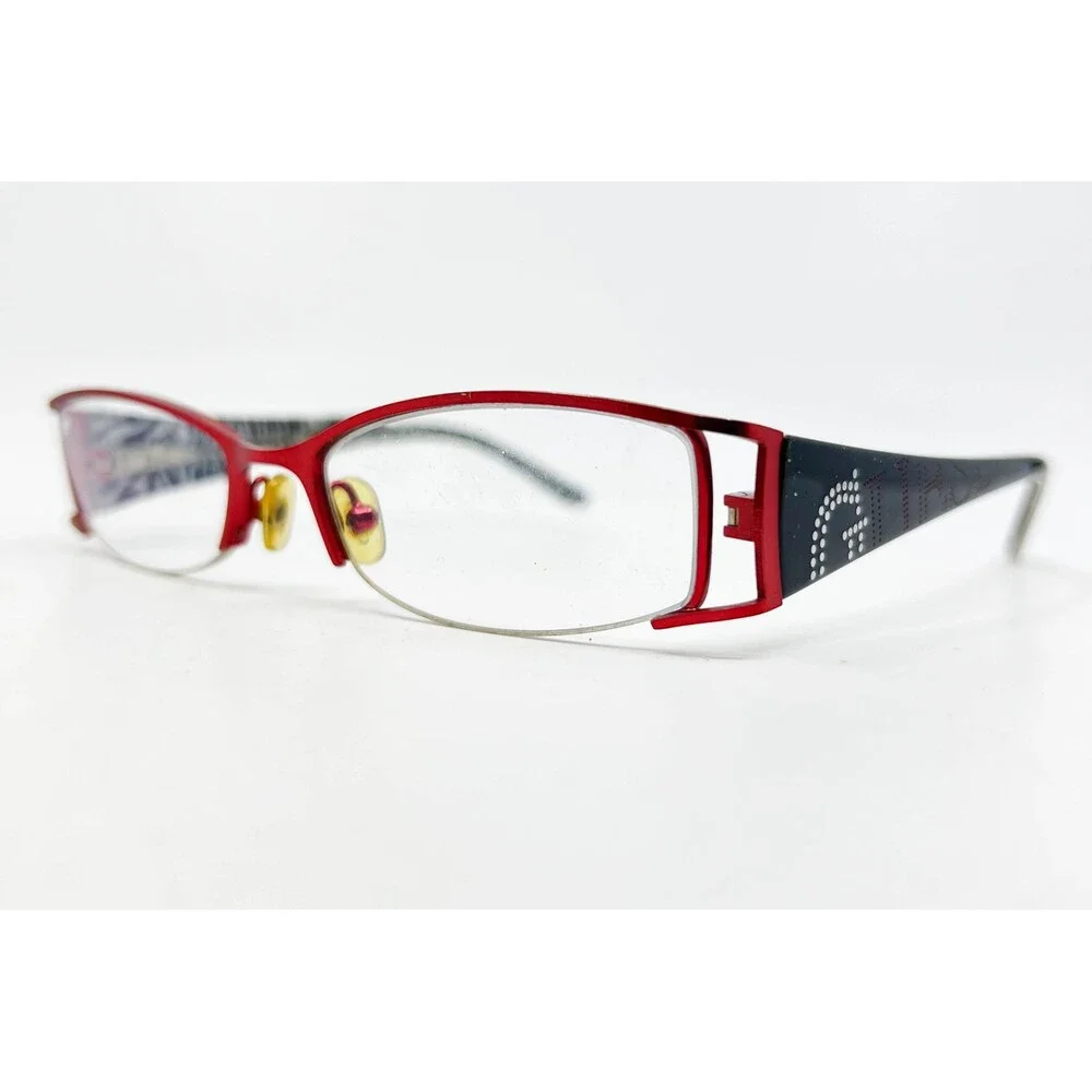 Guess Eyeglasses Womens Red GU 1519-A RD Studded Zebra Print 51-17-135
